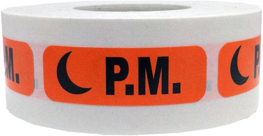 P.M. Medication Pharmacy Warning Labels .5" x 1.5" Quantity 500 | Wholesale Labels | InStockLabels
