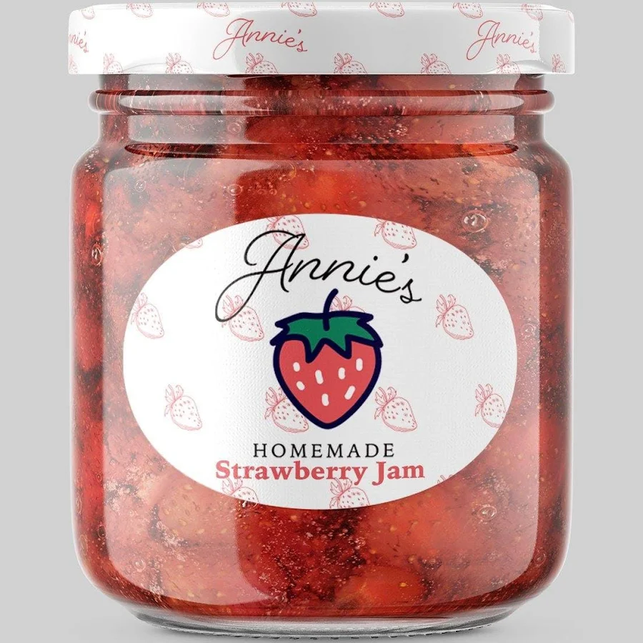 Oval Paper Jam & Jelly Labels