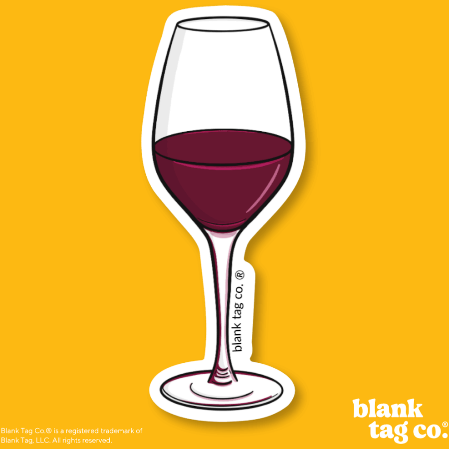 Blank Tag Co. Waterproof Sticker - Red Wine
