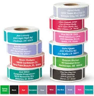 Solid Color Designer Rolled Address Labels