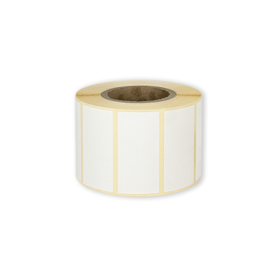 White paper self-adhesive THERMAL labels 50x25 mm, 1000 labels per roll