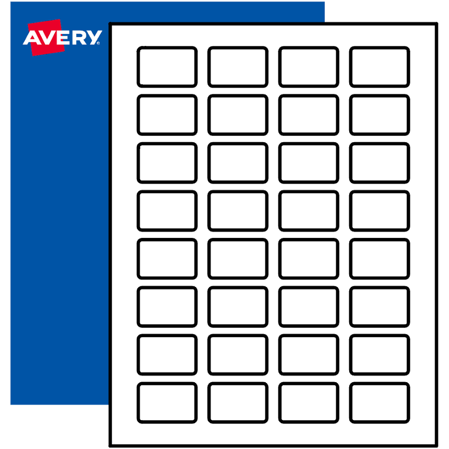 1" x 1-1/2" Blank Rectangle Labels, Print to the Edge - Avery?
