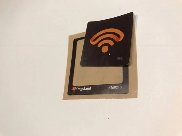 Black Logo Type 2 NTAG213 Sticker (35mmx35mm)