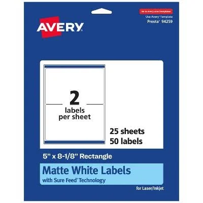 Avery White Rectangle Labels