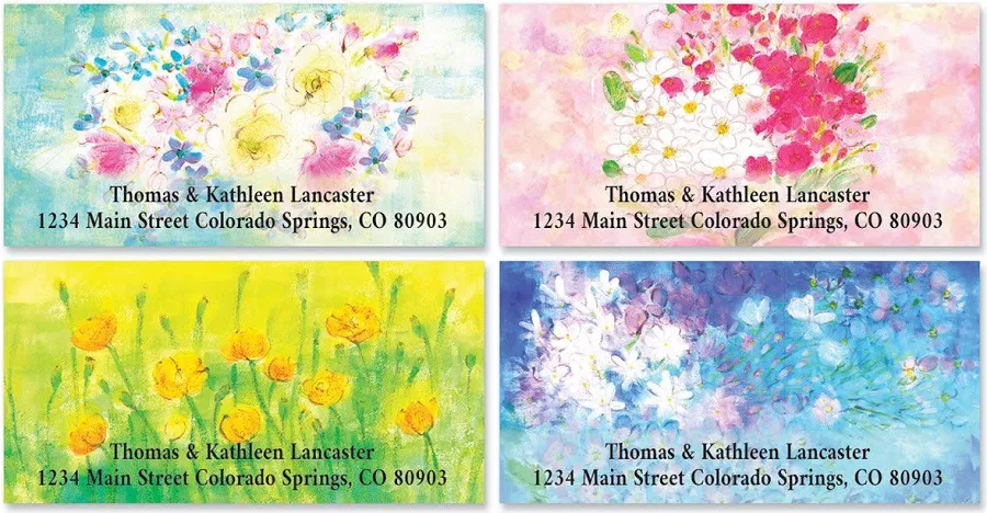 Elegant Floral Deluxe Address Labels (4 Designs) - BOGO