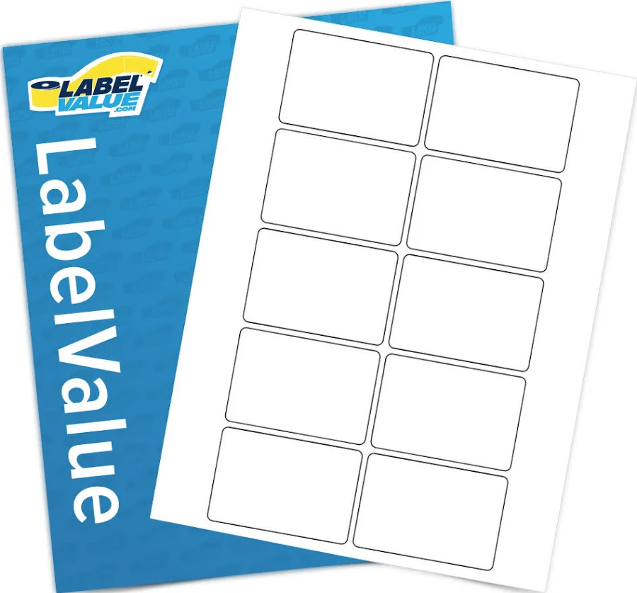 3” x 2” Rectangle Labels - Inkjet & Laser Printer Compatible Sheet Labels | Label Supplies From Label Value