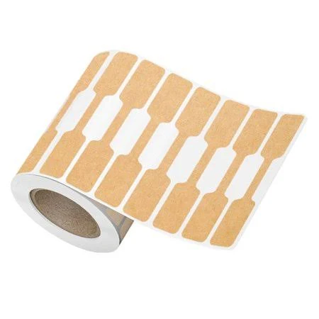 500pieces Adhesive Jewelry Labels Jewelry Identification Sticker Dumbbell Sticker For Necklaces Earrings Rings, Size: Large, Brown