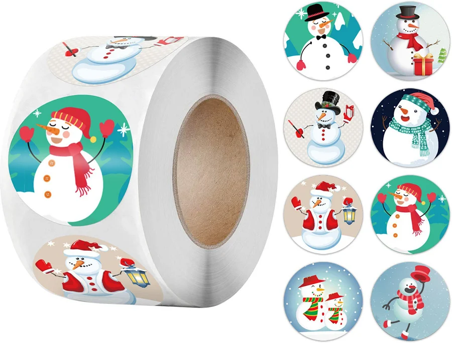 Clearance Sale | Christmas Stickers Roll, 500pcs Self-Adhesive Paper Labels for Holiday Gift and Home Decoration, Size: One size
