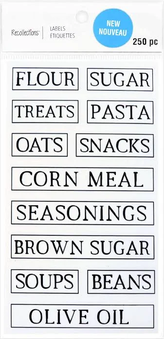 Recollections Clear Rectangle Household Label Stickers