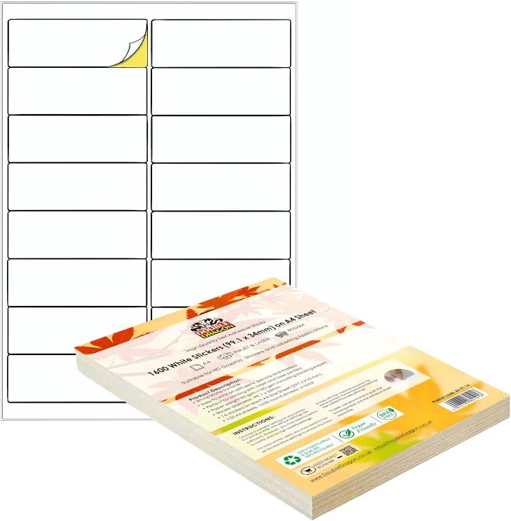 Double Dragon A4 Printer Labels