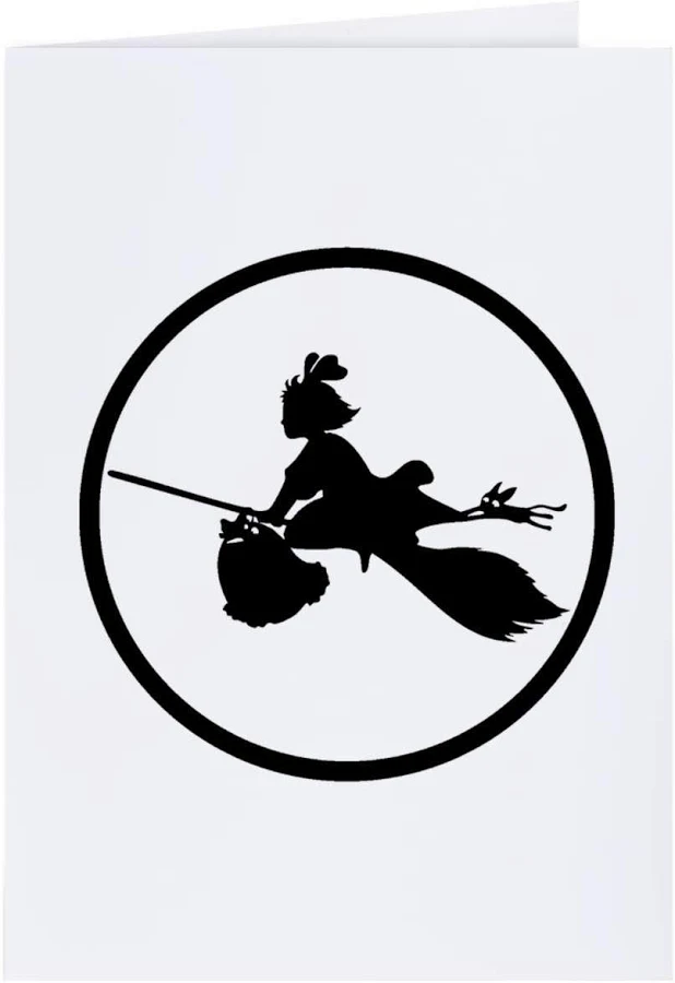 4 x 'Anime Witch Silhouette' Gift Tags / Labels