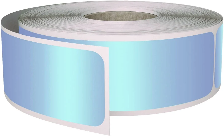 Royal Green Metallic Gift Labels 3X1 inch Sticker Roll in Metallic Light