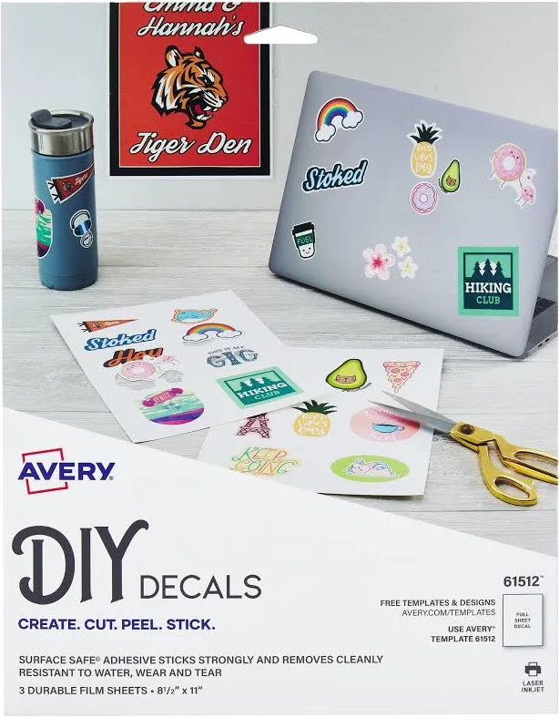 Avery DIY Polyester Sticker Sheets