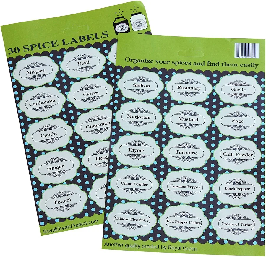 Royal Green Spice Stickers