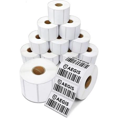 2.25 inch X 1.25 inch Direct Thermal Labels (12000 Count, 12 Rolls) - UPC Barcode Stickers, Shipping Labels, Fnsku SKU Stickers - Compatible with 