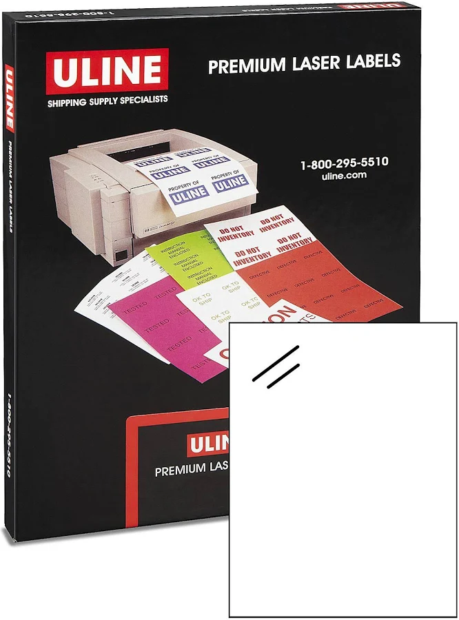 ULINE Crystal Clear Laser Labels