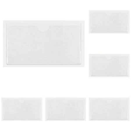 Shelf Label Holders Self Adhesive Label Pockets Clear PVC Price Tag Holders Top Loading Label Sleeves for Storage Bins Shelves Cabinets Retail Office 
