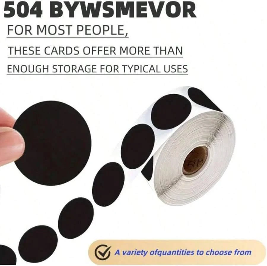 Black Rewritable NFC Tags 215 Stickers Access Cards Fobs NFC Card Access Control Door Systems 1 Inch Round PET 504 Bytes Programmable Blank,20PCS
