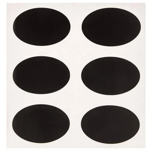 Black Oval Chalkboard Labels