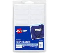 Avery No-Iron Fabric Labels 0.5 x 1.75