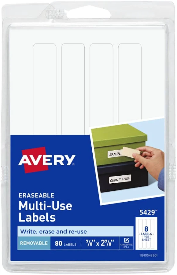 Avery? Erasable Removable Handwrite Labels