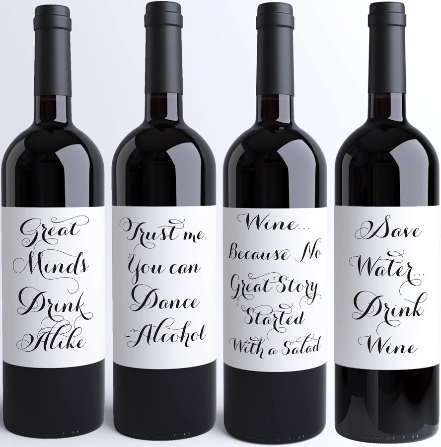 Wine Lover Wine Labels Pack of 4