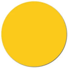 Yellow Solid Label 2" Circle Ultra Removable 1000/ Roll