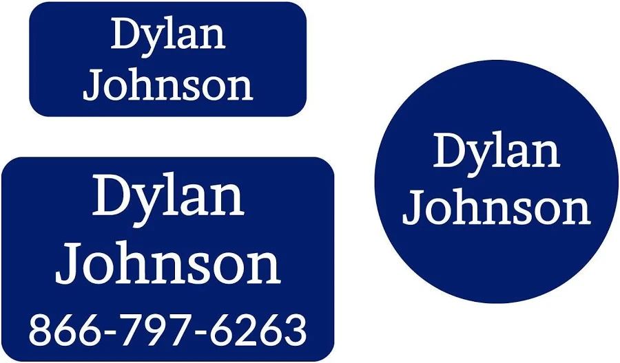 Personalized Clothing Labels Pack - One Color Clothing Labels Pack - Indigo by Name Bubbles
