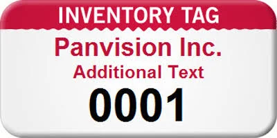 100 Sequentially Numbered Asset Tags for Inventory & Asset Tracking Metal, 5-mil Anodized Aluminum, 3M Adhesive - AlumiGuard, 1.5"x0.75"