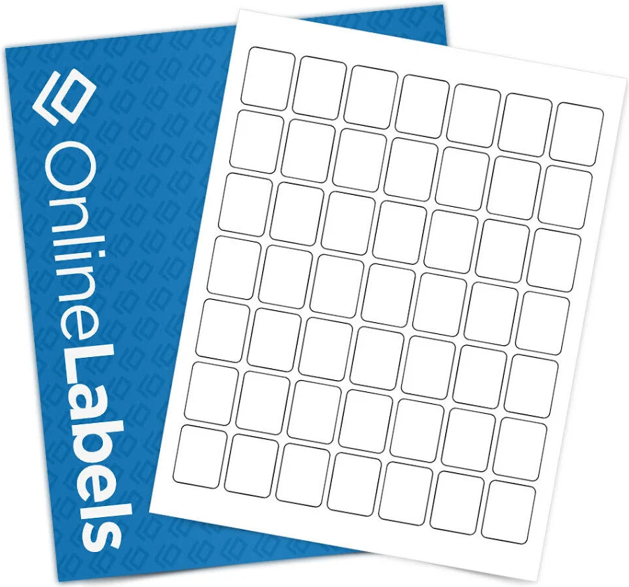 3" x 5" Labels, 1 Sheet, 100% Recycled White
