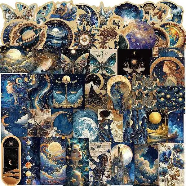 PandaWhole 50Pcs PVC Waterproof Stickers, Self-Adhesive Decals Plastic Mixed ShapesSize: Size: about 30~60mm long, 50pcs/set.