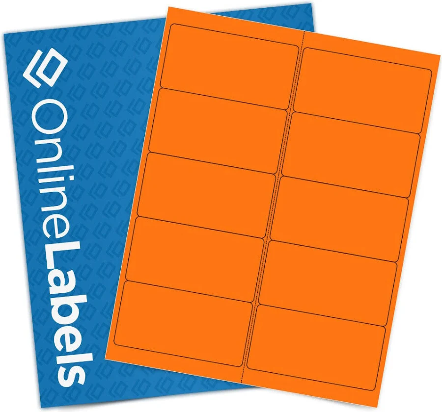 Online Labels 4 x 2 Clear Gloss Rectangle Labels