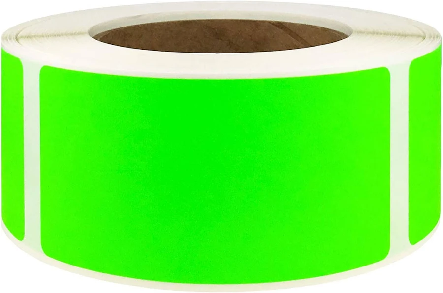 InStockLabels Fluorescent Green Rectangle Labels