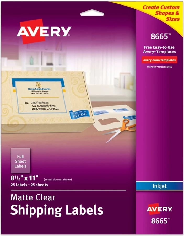 Avery?? Full Sheet Shipping Labels 8-1/2" x 11