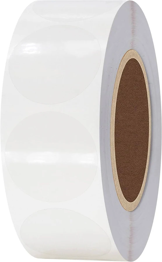 Transparent Round Labels 100 Pack Clear Adhesive Stickers For