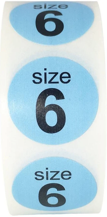 Baby Blue Shoe Circle Stickers