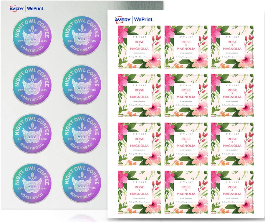 Avery Custom Printed Sheet Labels