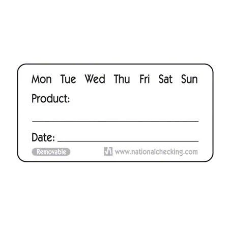 National Checking Company Dateit Product Removable Label