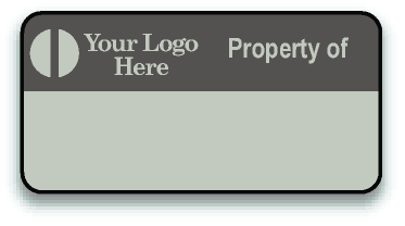 400 1.5"x0.75" Dark Gray 3-mil Flexible Anodized Aluminum Foil Blank Tracking Labels with Your Logo