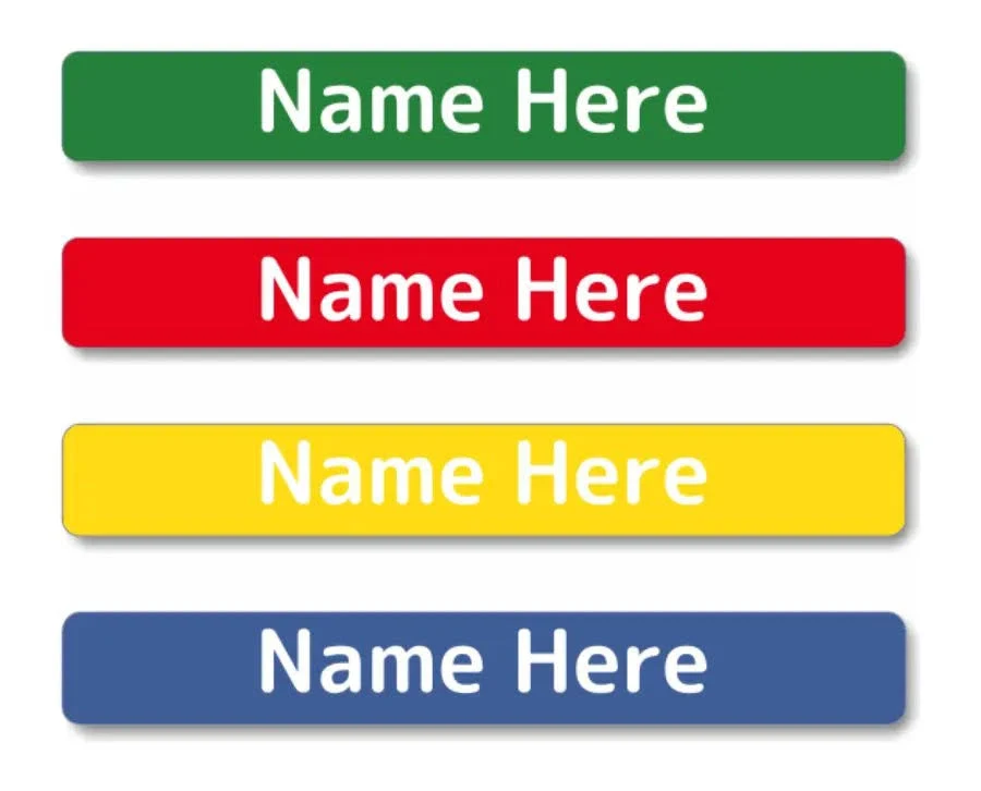 Personalized Classic Mini Name Labels | Durable Labels for School Supplies
