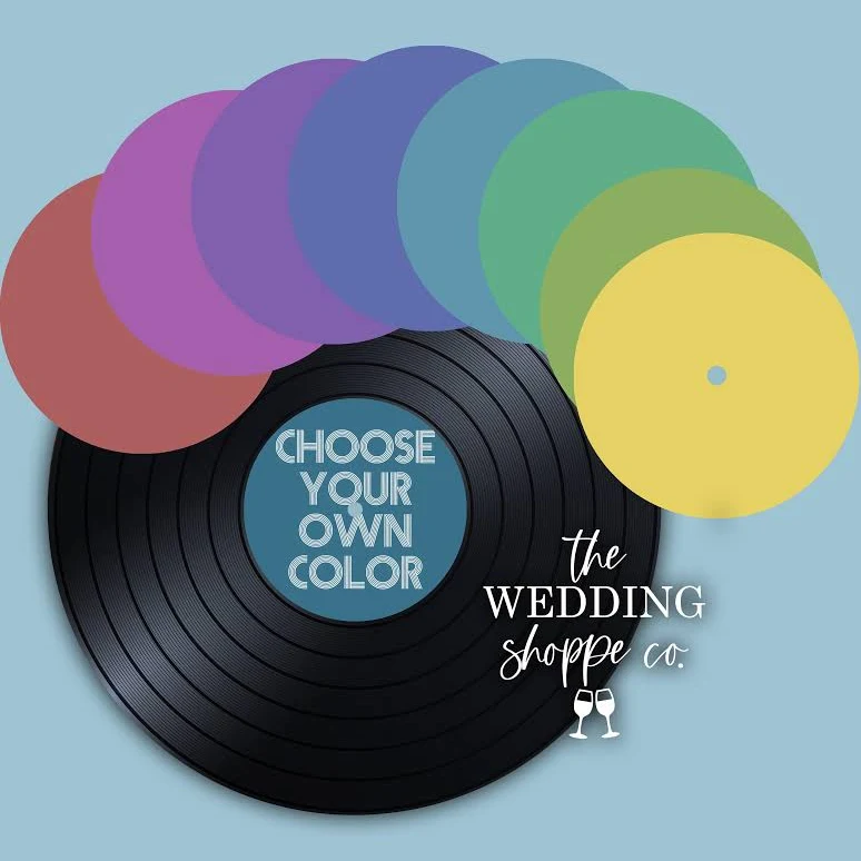 Blank Solid Color Vinyl Sticker Decal for Record Musical Decor Wedding Guestbook