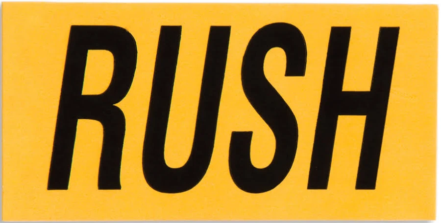 Rush Self-Adhesive Identification Stickers