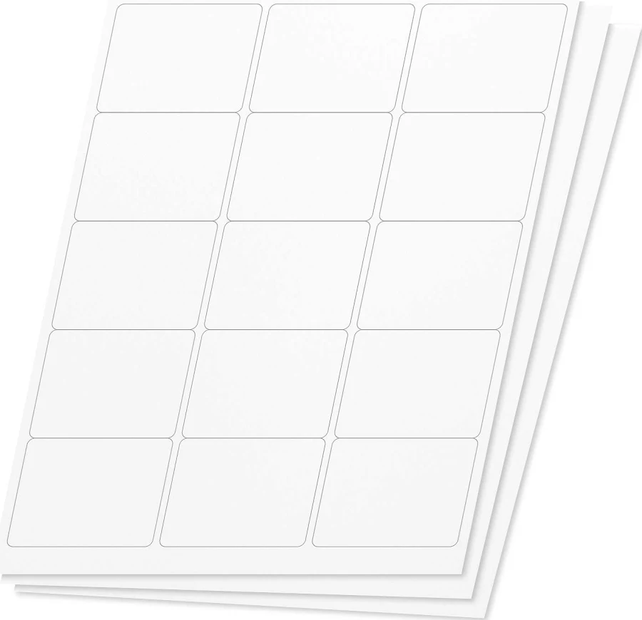 OfficeSmartLabels Rectangular 212 x 1916 inch Stickers Labels for Laser Inkjet Printers 25 x 1563 Inch 18 per Sheet W
