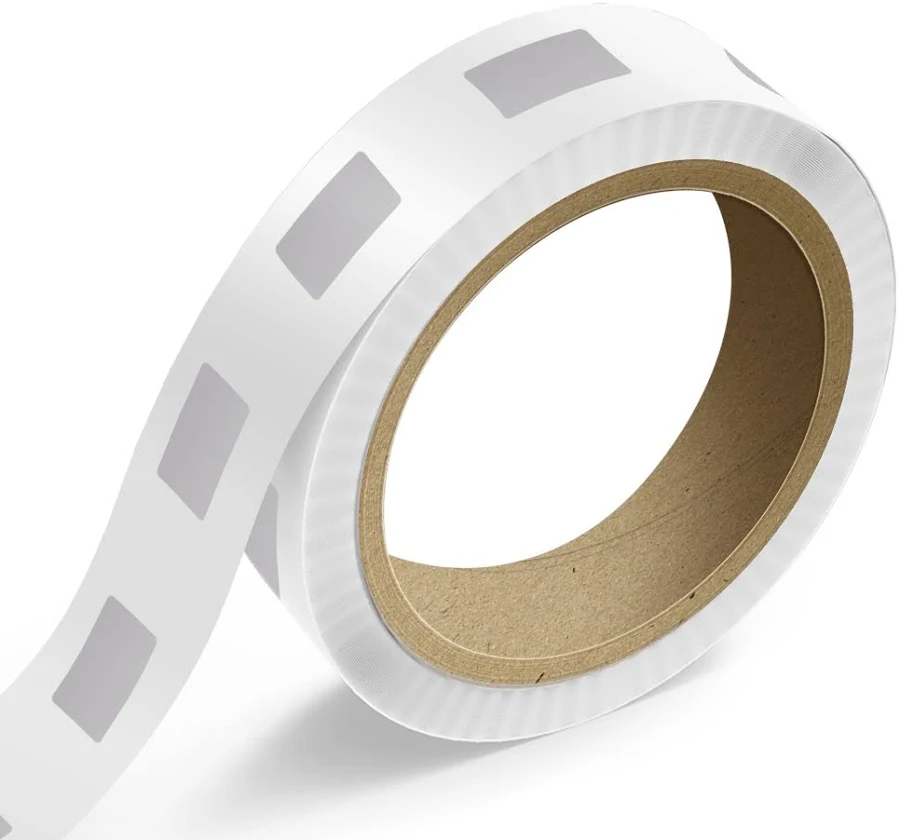 1 1/2 x 3 Inch Roll of Rectangle Labels - Durable Metallic - Silver Foil - 125 Pack