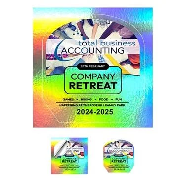 Sample - Custom 9.1 Sq Inch To 16 Sq. Inch Full Color Shape Removable Vinyl Stickers In Singles