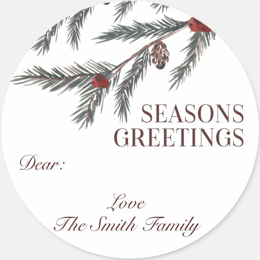 Custom Christmas Gift Label Stickers