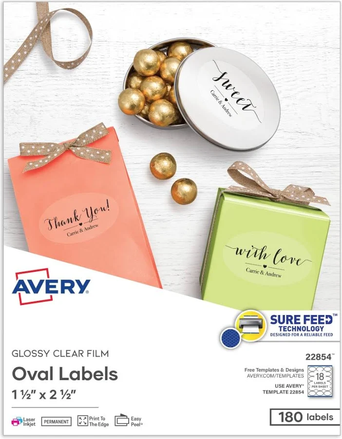 Averyreg Sure Feed Glossy Labels