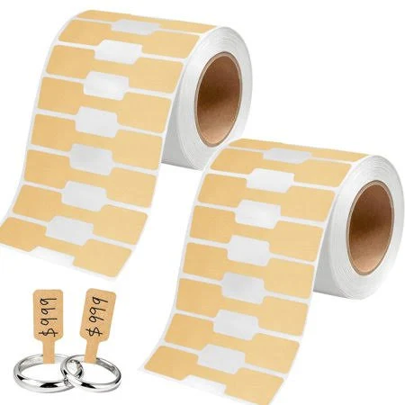 Tutuviw 2 Roll Jewelry Price Tag Stickers Roll Rings Tags Glossy Self Adhesive Blank Price Tags, Price Identification Labels for Ring, Necklace, 