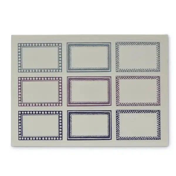 Small Self-Adhesive Labels (Packet of 18) Purple-Blue