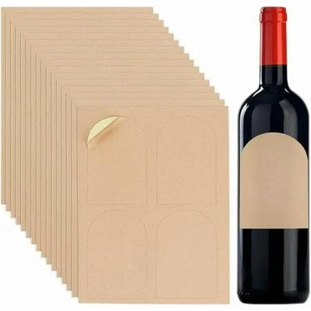 80pcs Arched Printable Wine Bottle Labels